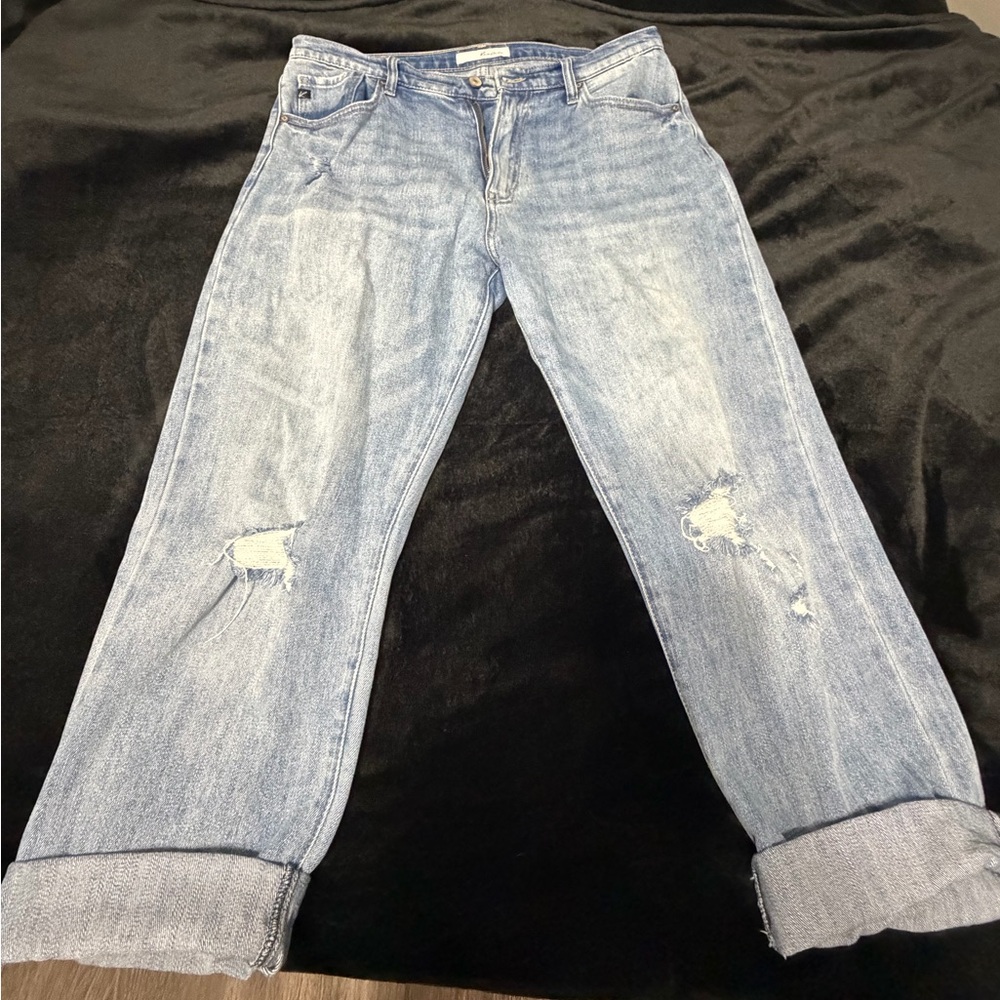 KanCan Light Blue Distressed Boyfriend Jeans